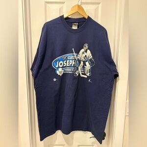 Curtis Joseph Toronto Maple Leafs Navy Graphic T-Shirt vintage pro player XXL